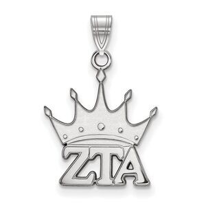 Sterling Silver Zeta Tau Alpha Small Pendant